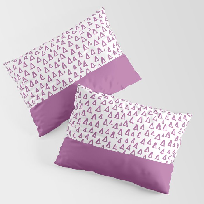 Triangles Purple Pillow Sham