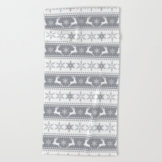 Christmas pattern . Beach Towel