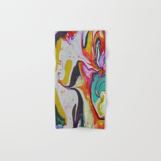 marble red&gold Hand & Bath Towel