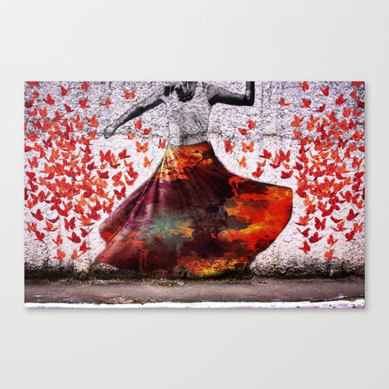 Flying Skirt Canvas Print