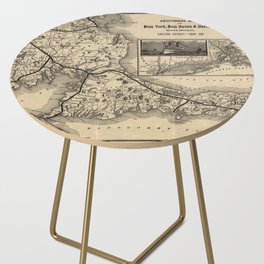 Sectional Map of New York, New Haven and Hartford Railroad Eastern District, Cape Cod-1893 Side Table
