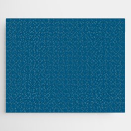 Mykonos Blue solid color modern abstract pattern  Jigsaw Puzzle