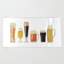 Beer Mugs Beach Towel