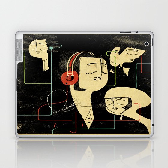 乐 Music Lovers / Vintage Laptop & iPad Skin