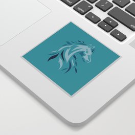 Horse Friend Tattoo - Color Illustration  -   Equestrian Amazing 00227 - decor design Sticker