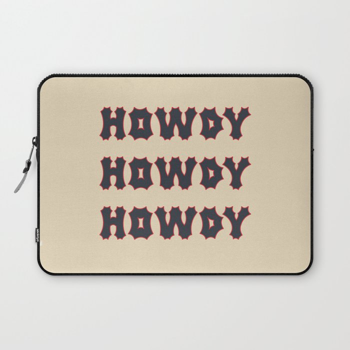Gothic Cowgirl, Red White and Black Laptop Sleeve