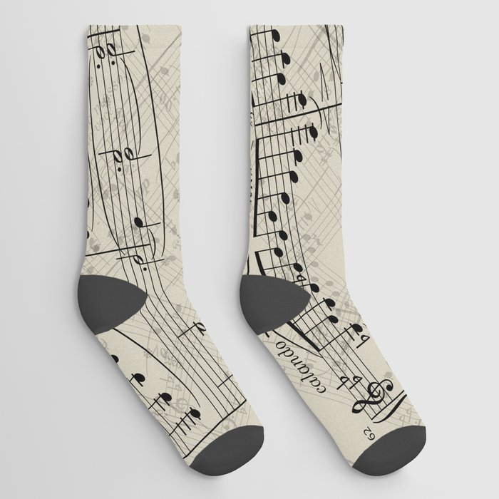 I Love Piano Music Socks