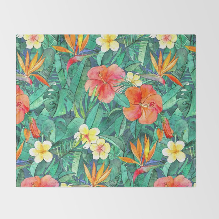 Tropical Palm Throw | Decorative Blanket | UncommonGoods