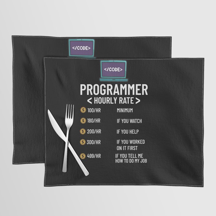 Coding Programmer Gift Medical Computer Developer Placemat