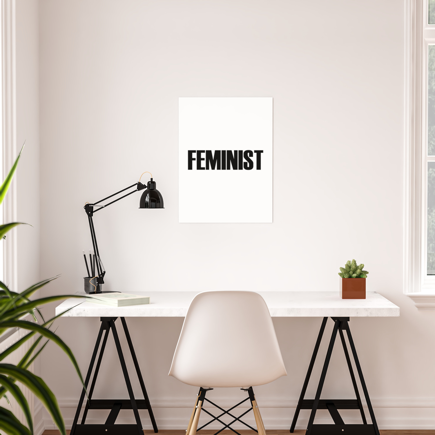 Feminist Bold Fmnst Feminism Slogan Quote Poster By Dodobob