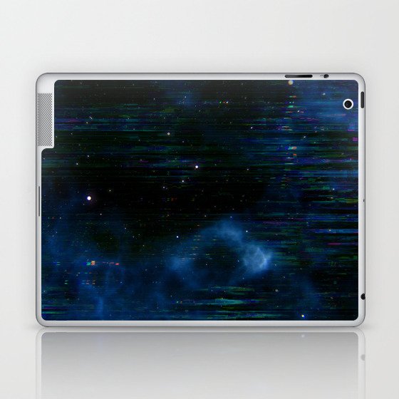 Glitch Blue Cosmos Laptop & iPad Skin