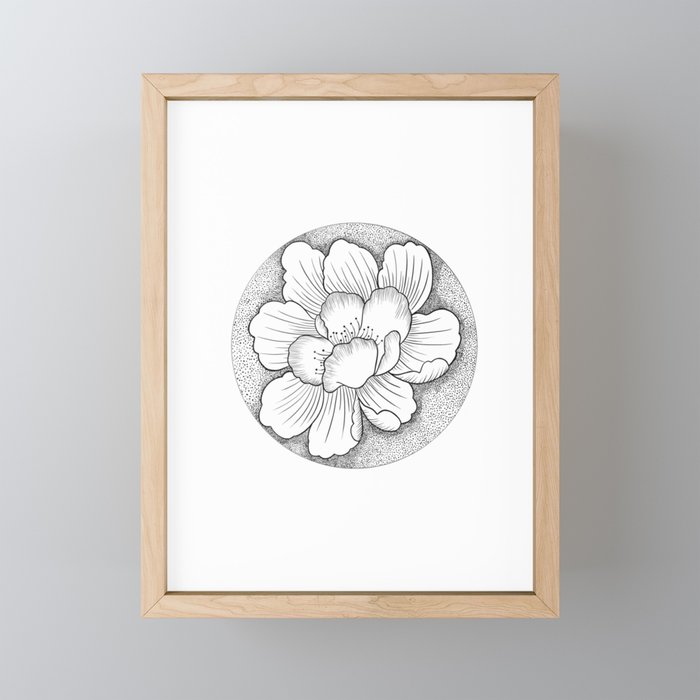 Peony Framed Mini Art Print