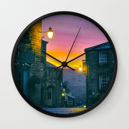 Beautiful Sunrise at Haworth Village Wall Clock