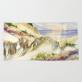 Shoreline Dune Shadows  Beach Towel