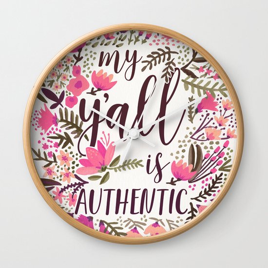 My Y'all is Authentic – Vintage Palette Wall Clock
