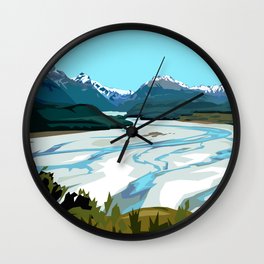 Dart River Valley, Glenorchy Wall Clock