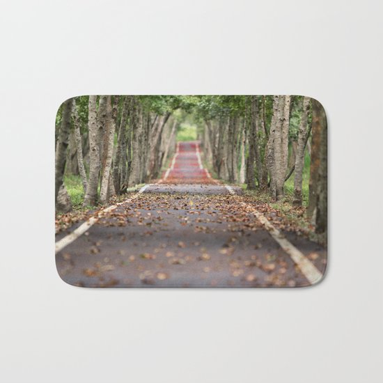 wood le chemin Bath Mat