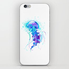 Big Blue Jellyfish iPhone Skin