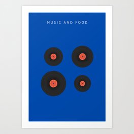 MUSIC and food Art Print