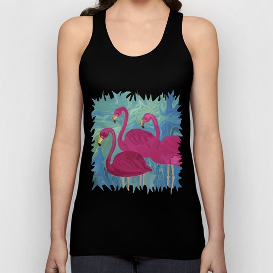 The Three Flamigos Unisex Tank Top