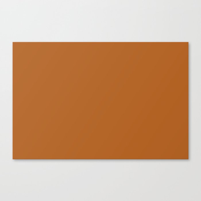Medium Terracotta Orange Brown Solid Color Earth-tone Pairs Pantone Autumn Maple 17-1145 TCX Canvas Print