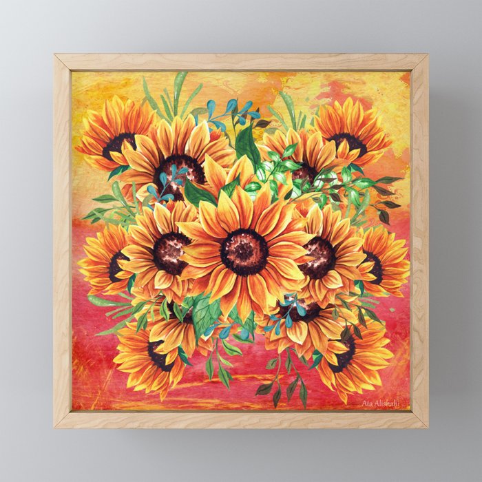 Sunflowers Framed Mini Art Print