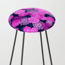 Pink Flowers by Hayley Lauren Design Counter Stool