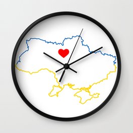 I love Ukraine Wall Clock