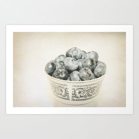 Blueberry Bowl Art Print