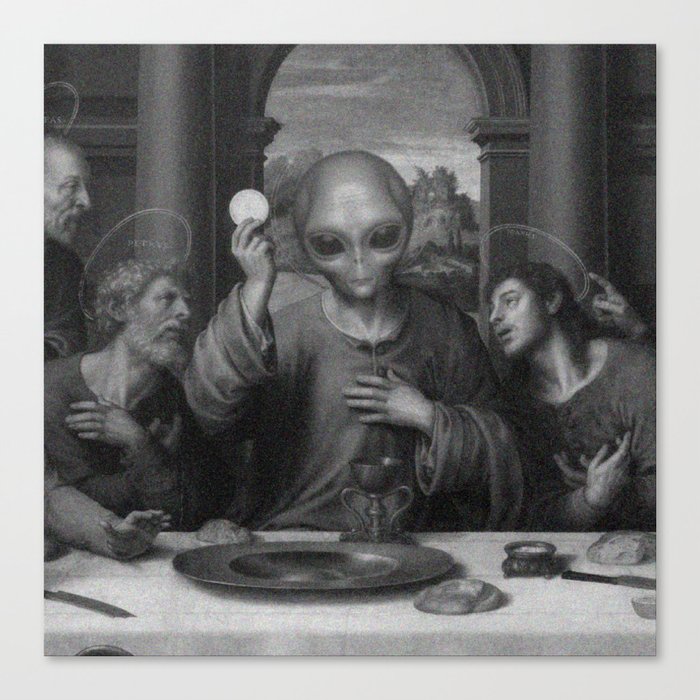 Alien Jesus Canvas Print