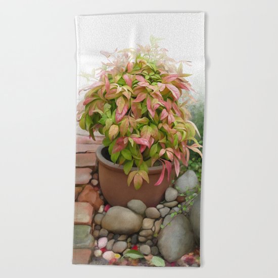 Leaves and Dew Beach Towel