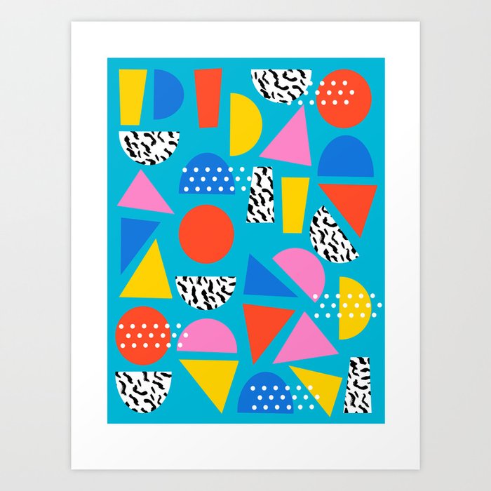 Airhead - memphis retro throwback minimal geometric colorful pattern 80s style 1980's Art Print