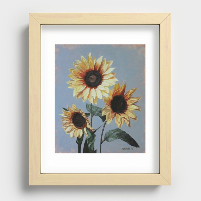 sunflowers Recessed Framed Print