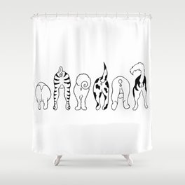 Dog Butts Shower Curtain