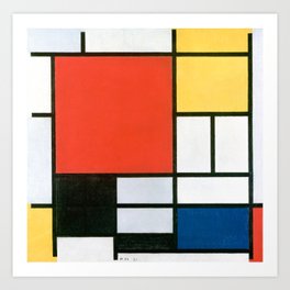 Piet Mondrian, Composition in red, yellow, blue and black Art Print