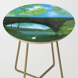Springtime by the River Side Table