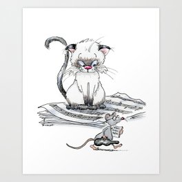 The Cat and the Fiddle Art Print