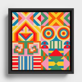 Happy Quilt Framed Canvas