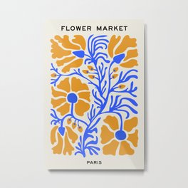 Flower Market 06: Paris Metal Print | Paris, Graphicdesign, Flowers, Abstract, Happy, Flower, Mid Century, Botanical, Retro, Pop 