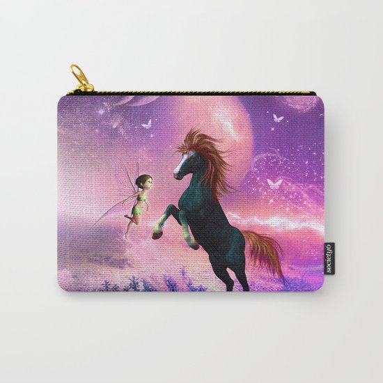 Horse with cute fairy Carry-All Pouch