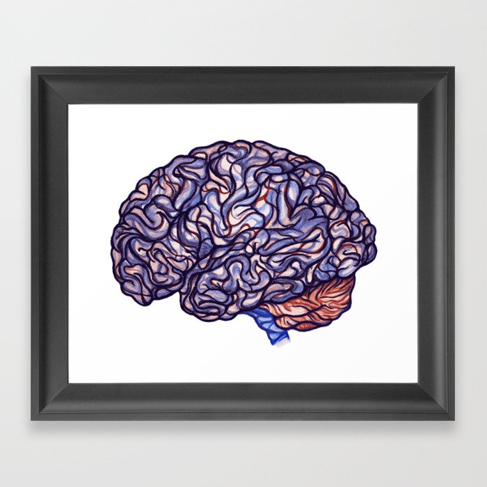 Brain Storming and tangled thoughts Framed Art Print