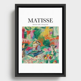 Matisse - Interior with a Young Girl Framed Canvas