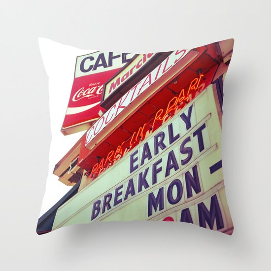 Diner angle Throw Pillow