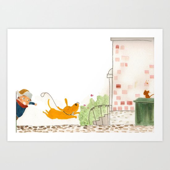 bad dog Art Print