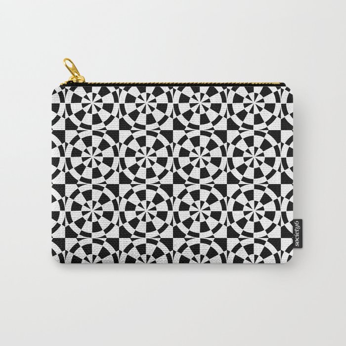 Optical pattern 87 black and white Carry-All Pouch