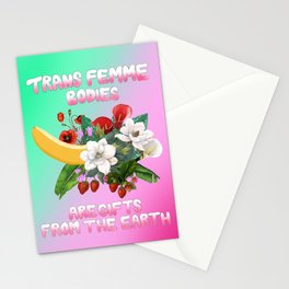 Trans Femme Bodies Are Gifts - Gradient Stationery Cards