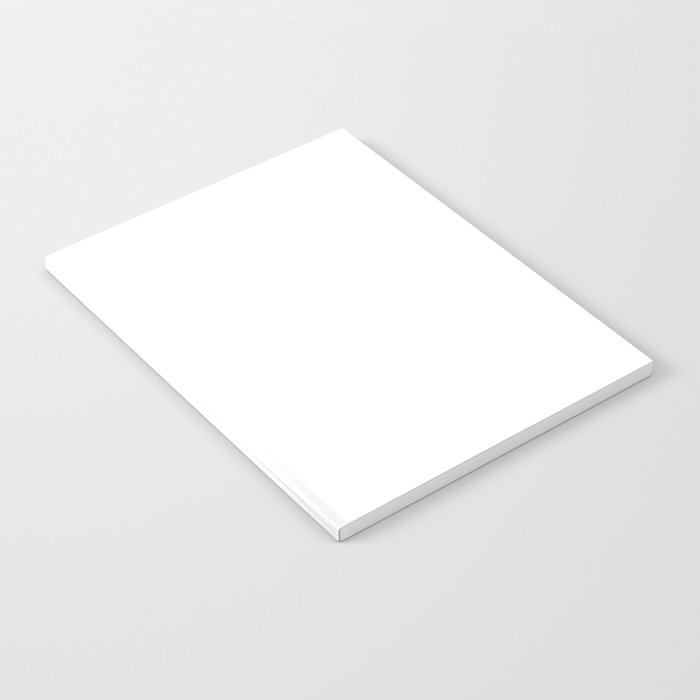 Plain White Simple Solid Color All Over Print Notebook