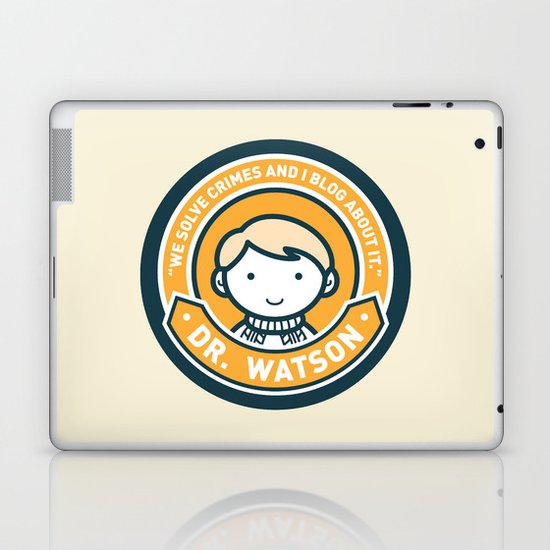 Cute John Watson - Orange Laptop & iPad Skin