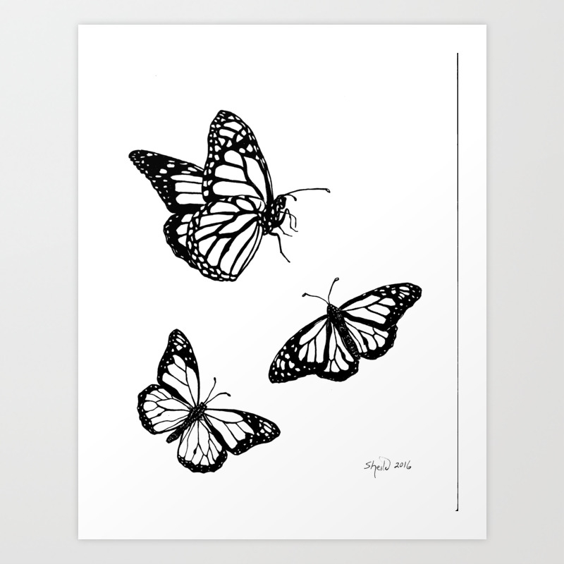 Monarch Butterflies Art Print By Sheilamurray Society6