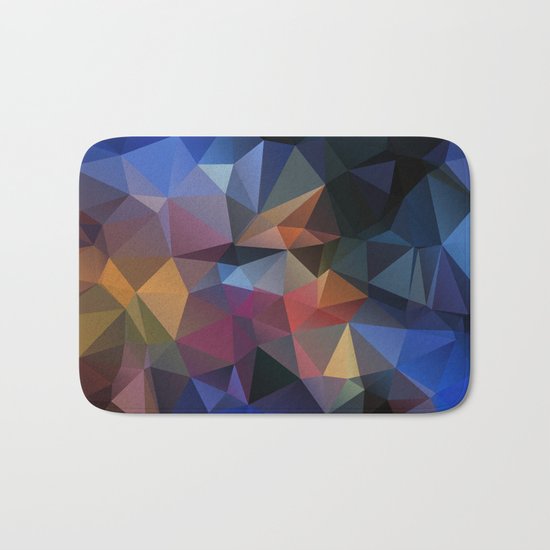Abstract background of triangles polygon design bright colors Bath Mat
